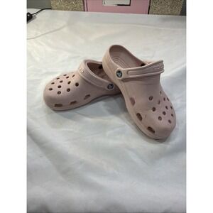 Satihu Round Toe Pink Clogs Synthetic Shoes Slip On w/ Straps Womens Size 7
